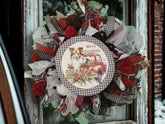 Christmas Dog Wreath, Farmhouse Christmas, Red Truck, Front Door, Dog Lover Christmas Decor