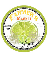 Farmers Market Lime Wreath Sign