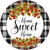 Home Sweet Home Strawberry Wreath Sign
