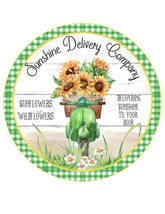 Sunshine Delivery Company Sunflower Wreath Sign