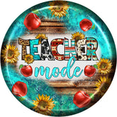 Teacher Mode Apple Sunflower Wreath Sign