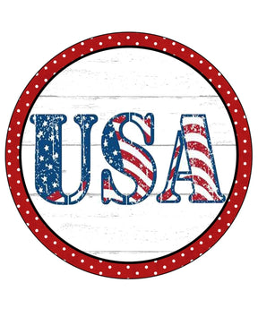 Rustic Patriotic USA Wreath Sign