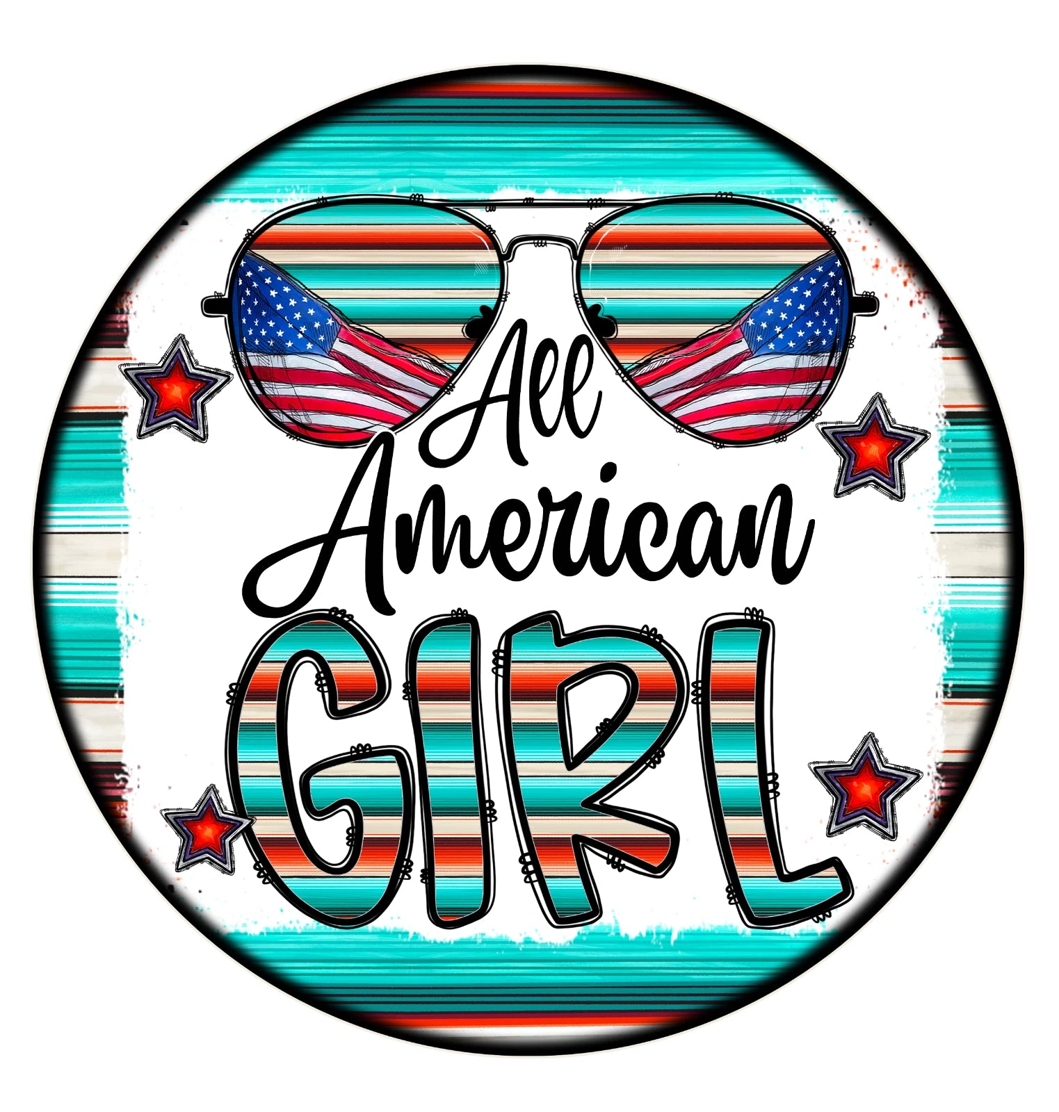 All American Girl Wreath Sign