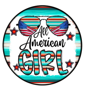 All American Girl Wreath Sign