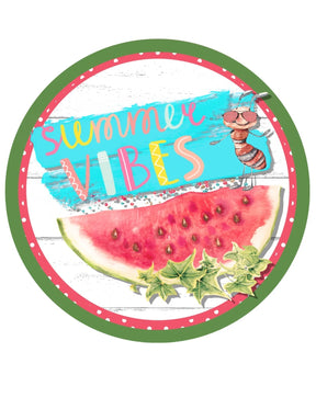Summer Watermelon Wreath Sign