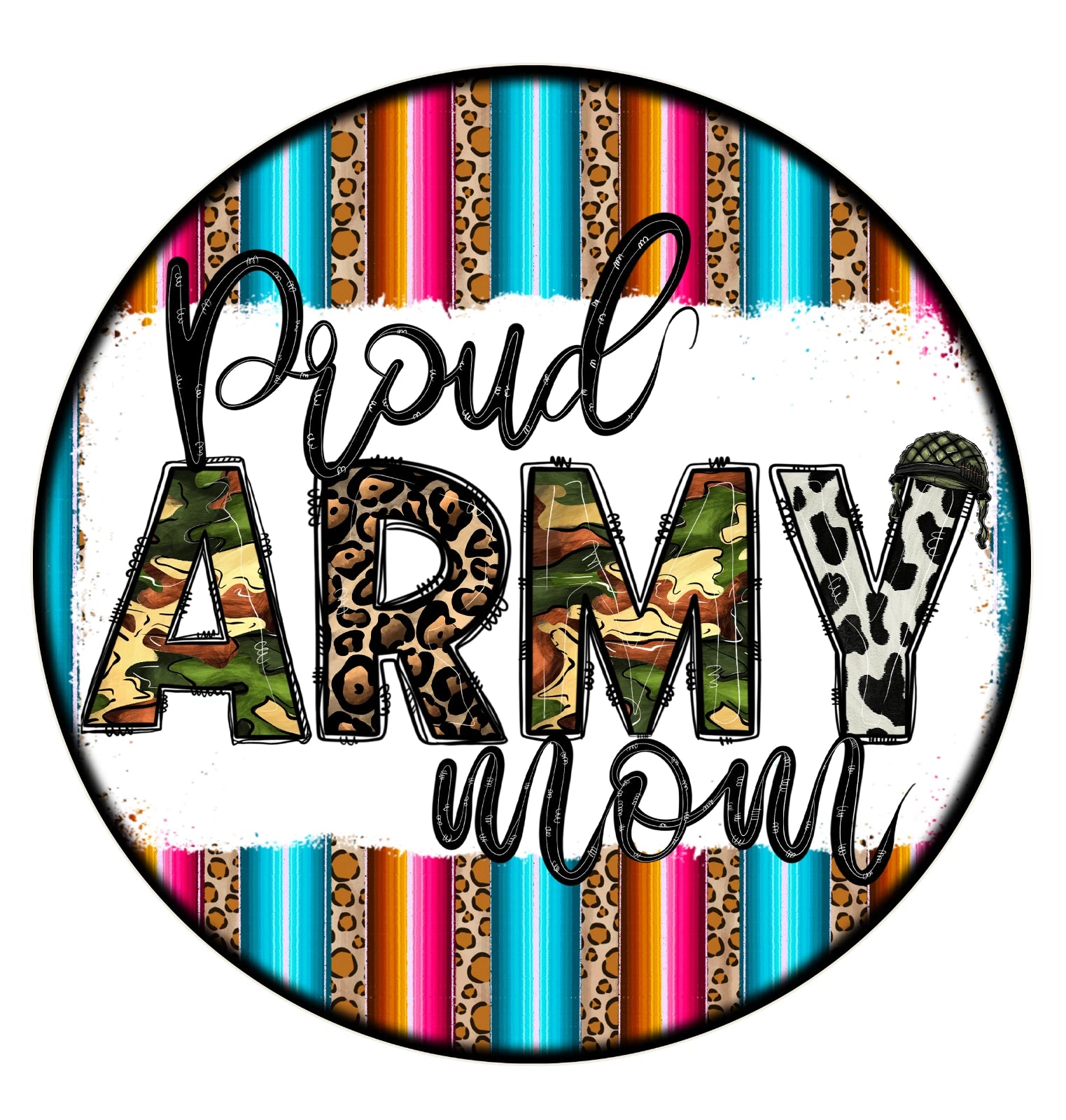 Proud Army Mom Wreath Sign