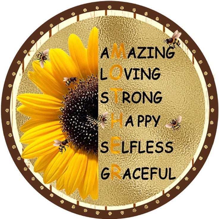 Sunflower Inspirational Wreath Sign