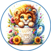 Summer Lion Cub Wreath Sign