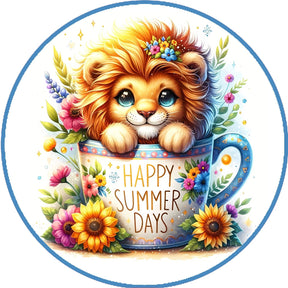 Summer Lion Cub Wreath Sign