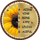 Sunflower Inspirational Wreath Sign
