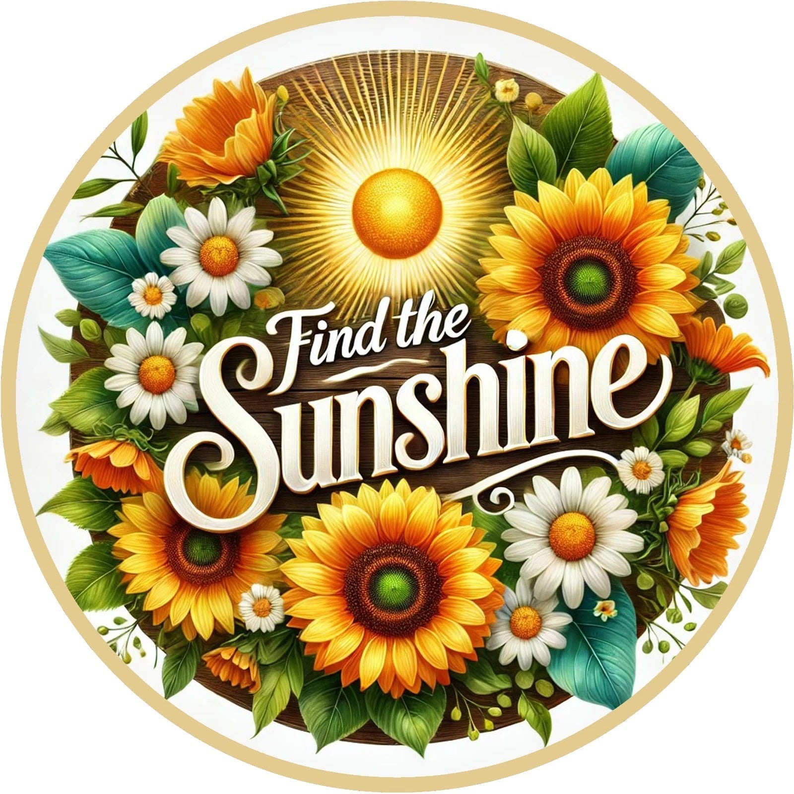 Find the Sunshine Sunflower Wreath Sign