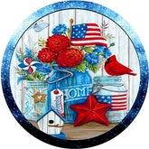 Patriotic Mason Jar Wreath Sign