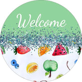 Welcome Summer Fruit Wreath Sign