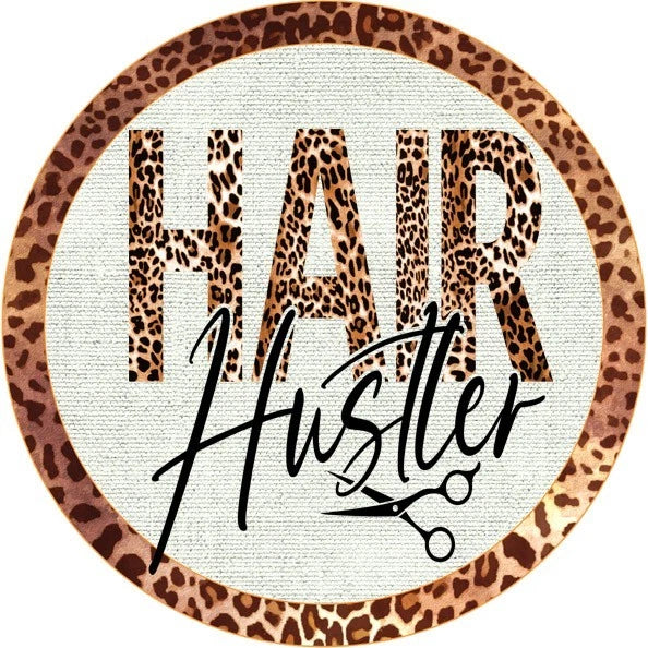 Hair Hustler Leopard Wreath Sign
