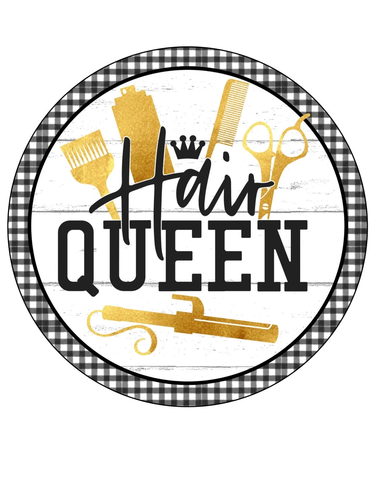 Hair Queen Wreath Sign
