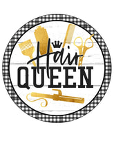 Hair Queen Wreath Sign