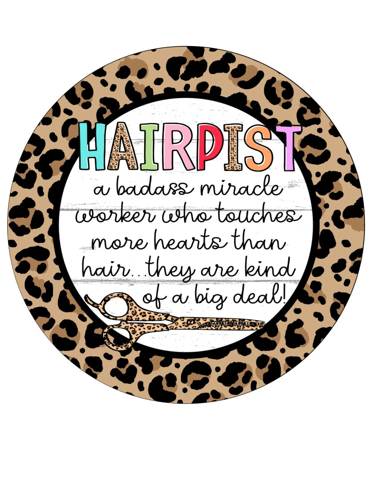 Hairapist Aluminum Wreath Sign