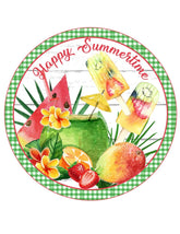 Happy Summertime Fruit Popsicle Wreath Sign
